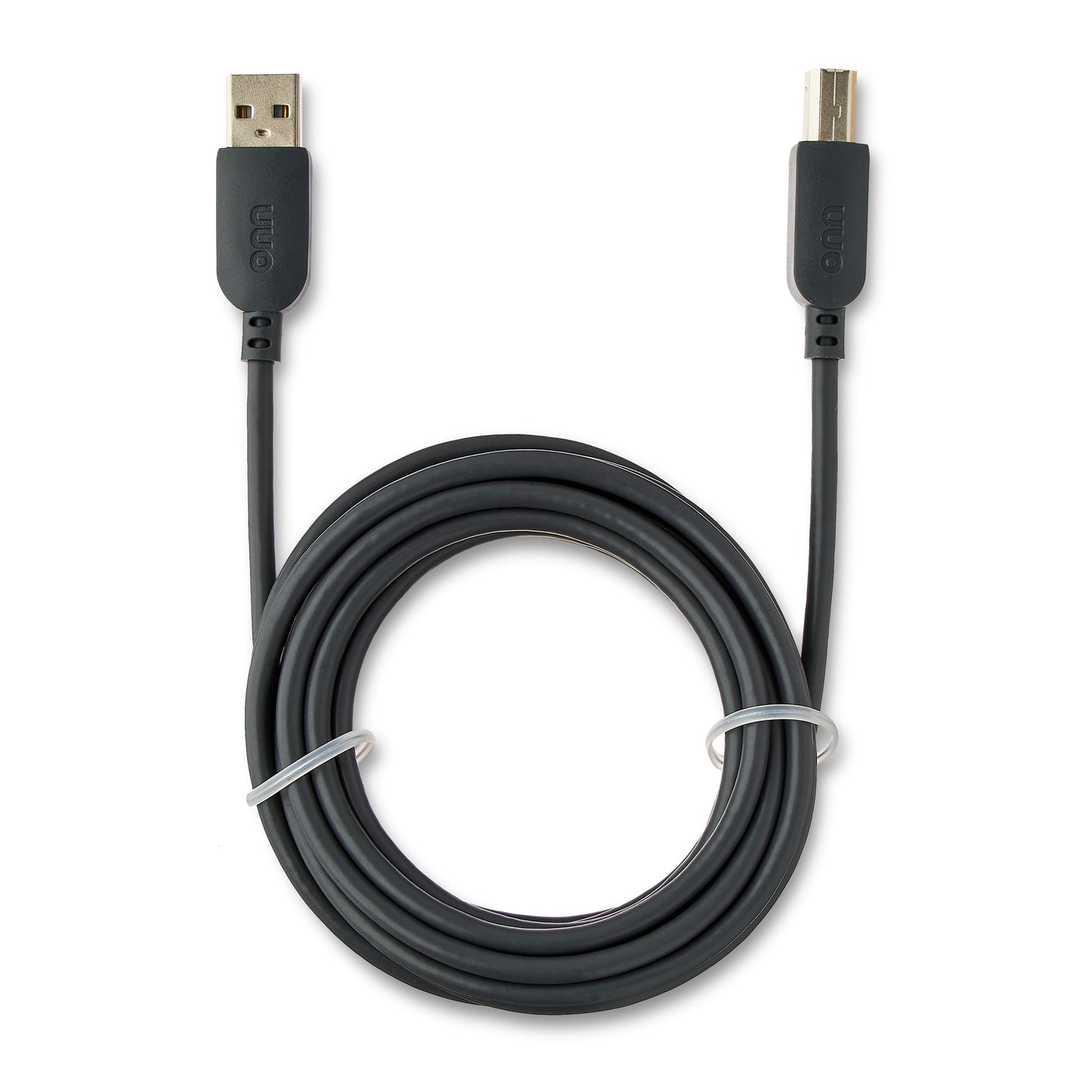 . 10Ft USB Printer Cable, USB to USB-B, Gray, 1 Piece per Pack