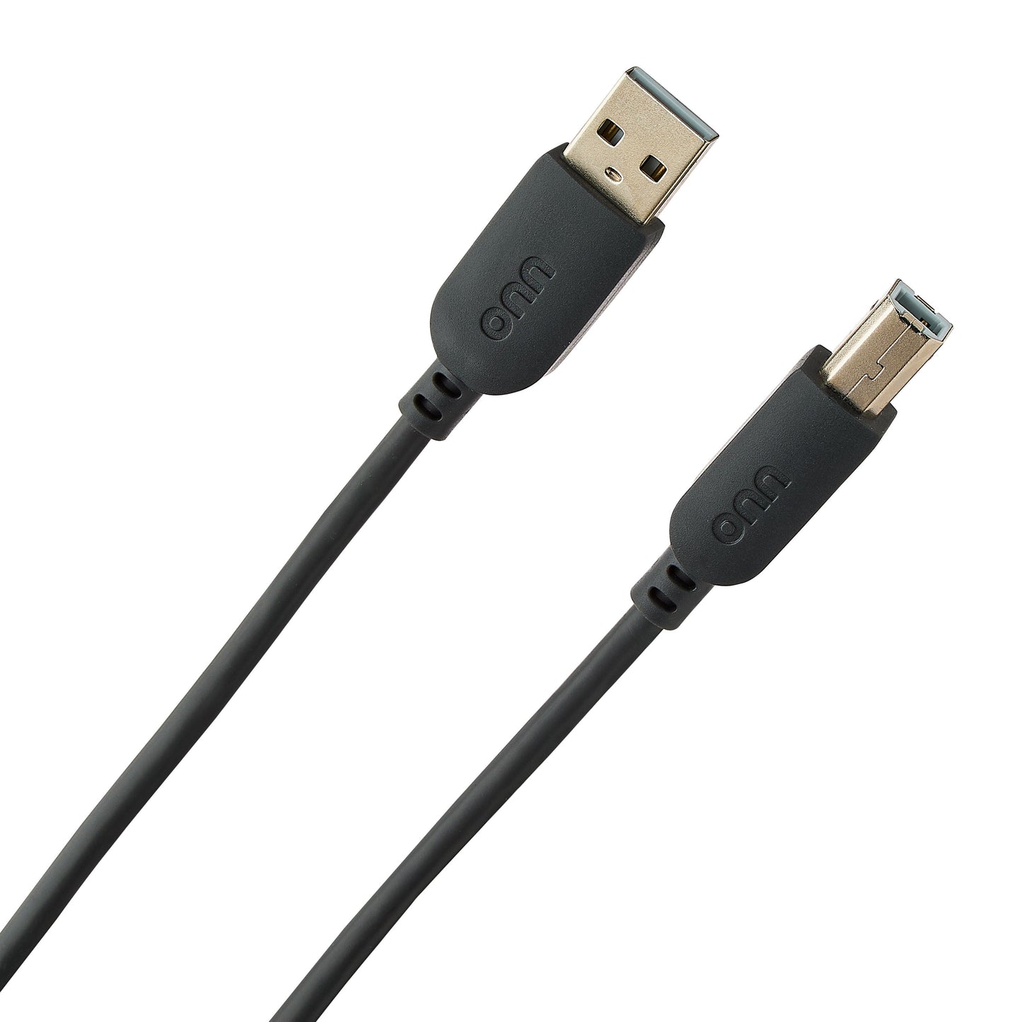. 10Ft USB Printer Cable, USB to USB-B, Gray, 1 Piece per Pack