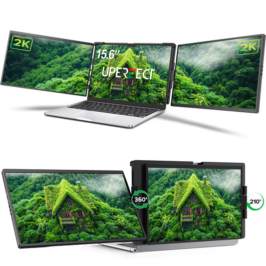 14" Triple Portable Monitor for Laptop 1400P IPS Extender Screen Type-C USB for PC Switch Mac Laptop up to 17.3“