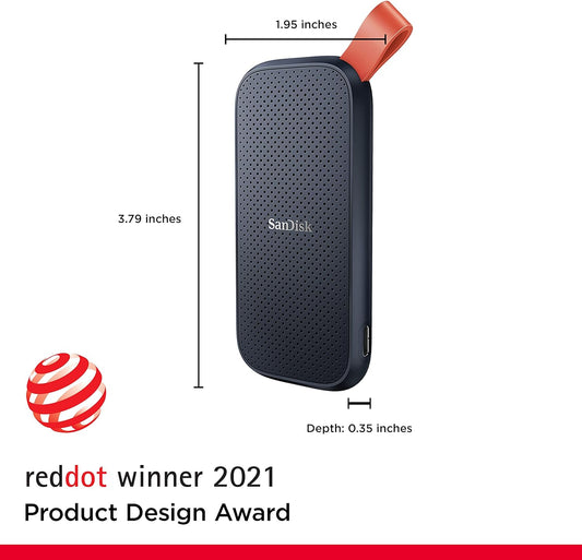 1TB Portable SSD - up to 800Mb/S, USB-C, USB 3.2 Gen 2, Updated Firmware - External Solid State Drive - SDSSDE30-1T00-G26