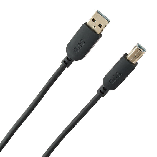. 10Ft USB Printer Cable, USB to USB-B, Gray, 1 Piece per Pack